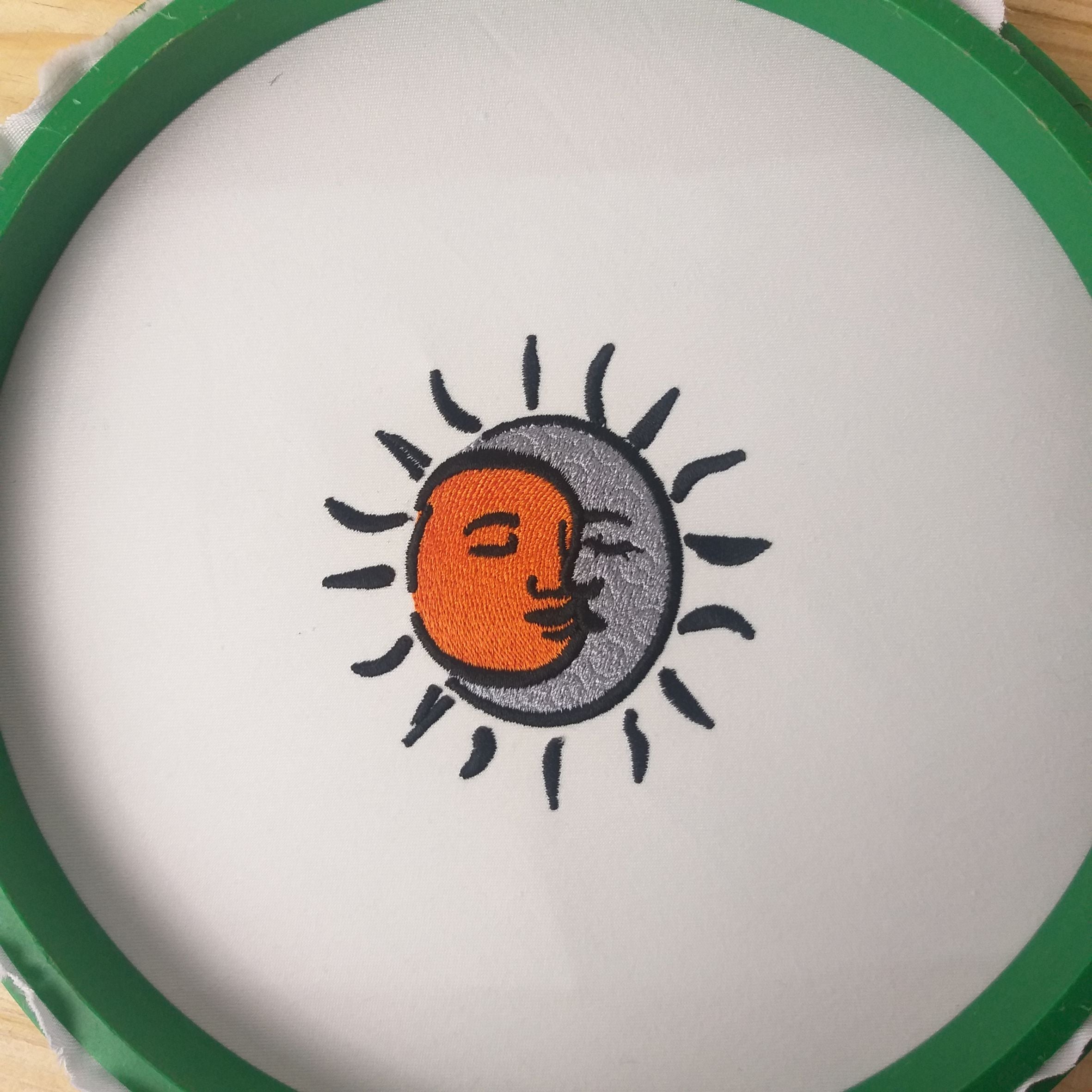 Sun and Moon Love Eclipse - Machine Embroidery Design
