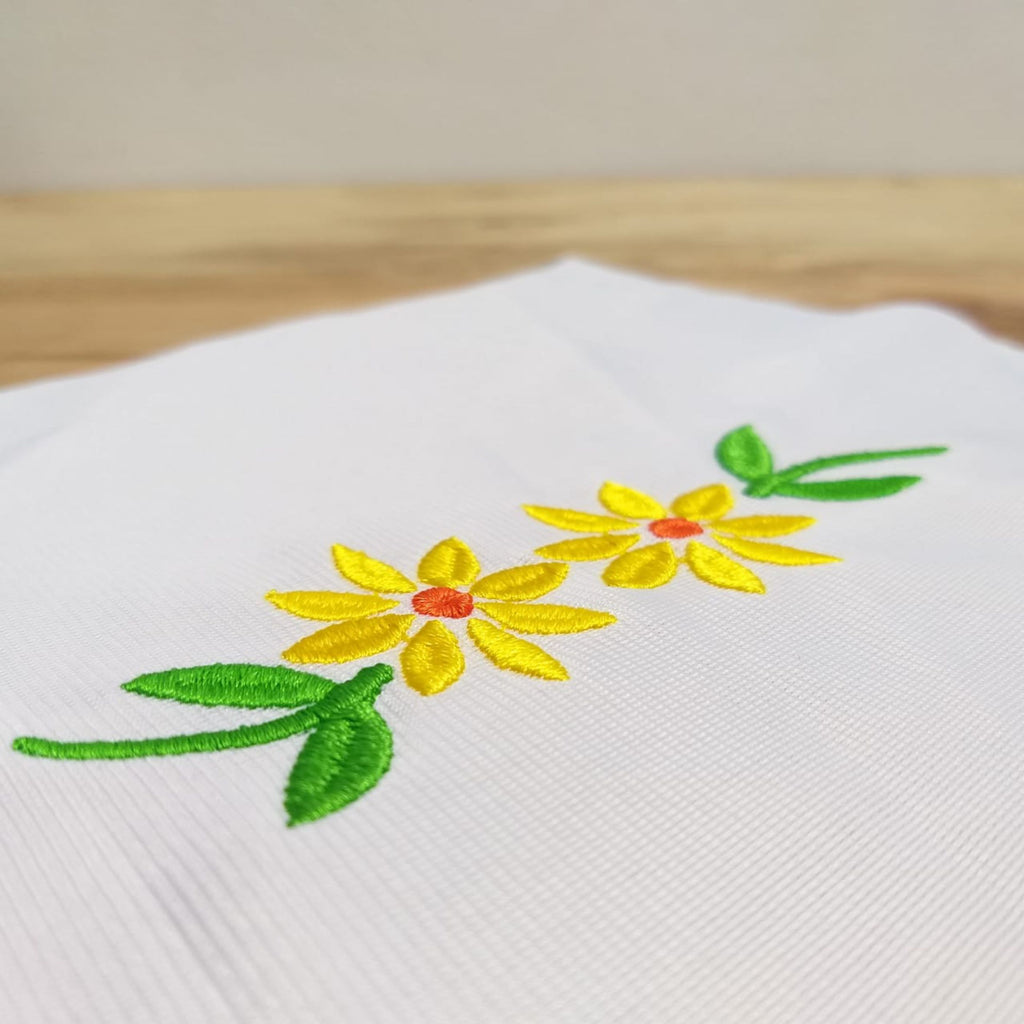 Flor de Magnolia Paraguas - Diseño de Bordado a Máquina