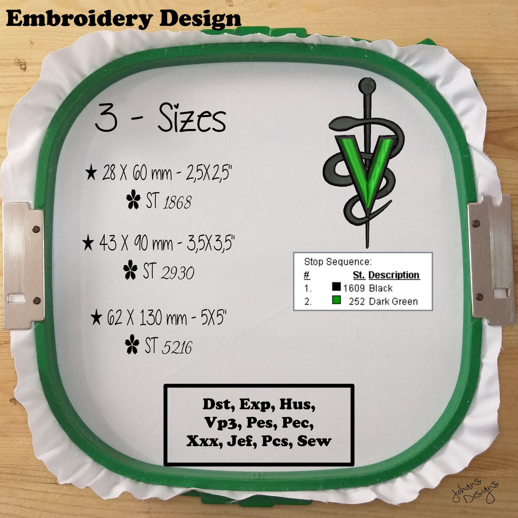 Veterinary Medicine - Embroidery Design
