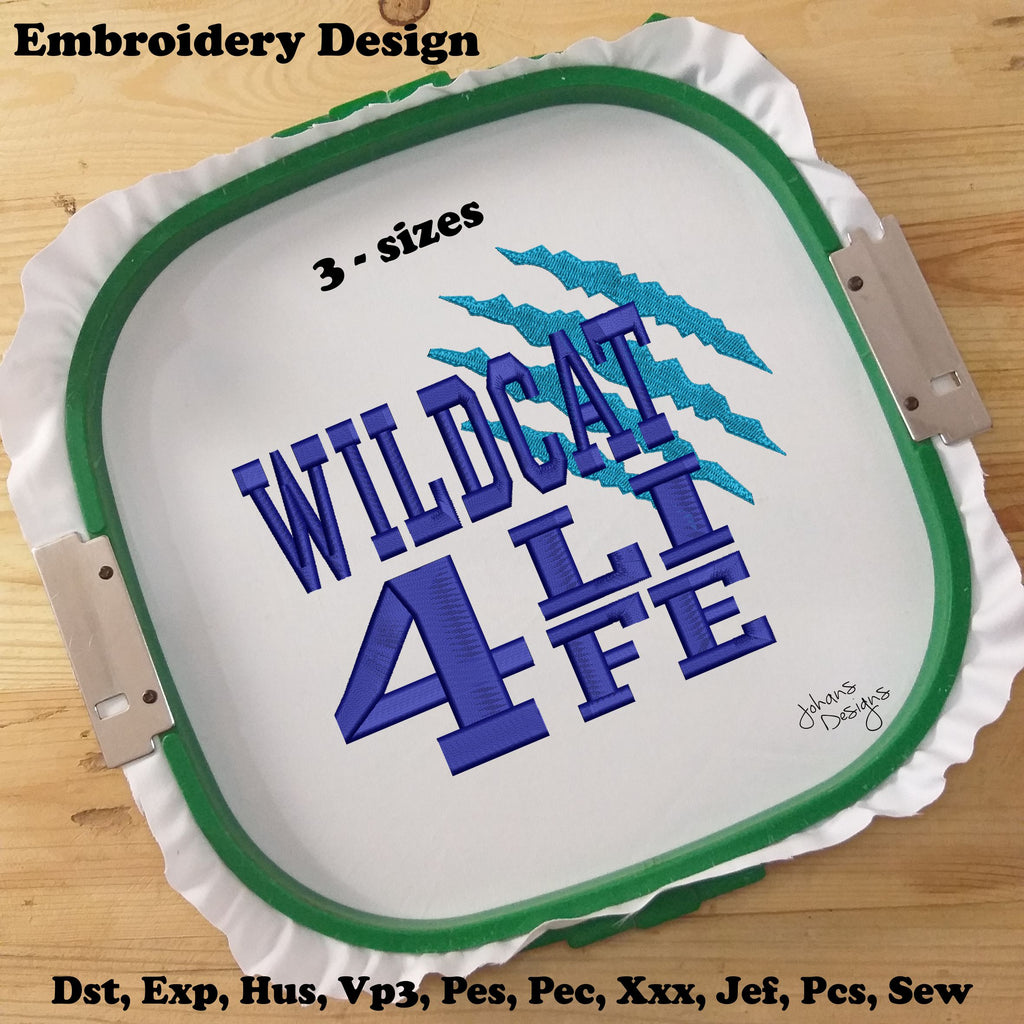 WILD-CAT 4LIFE - Embroidery Design