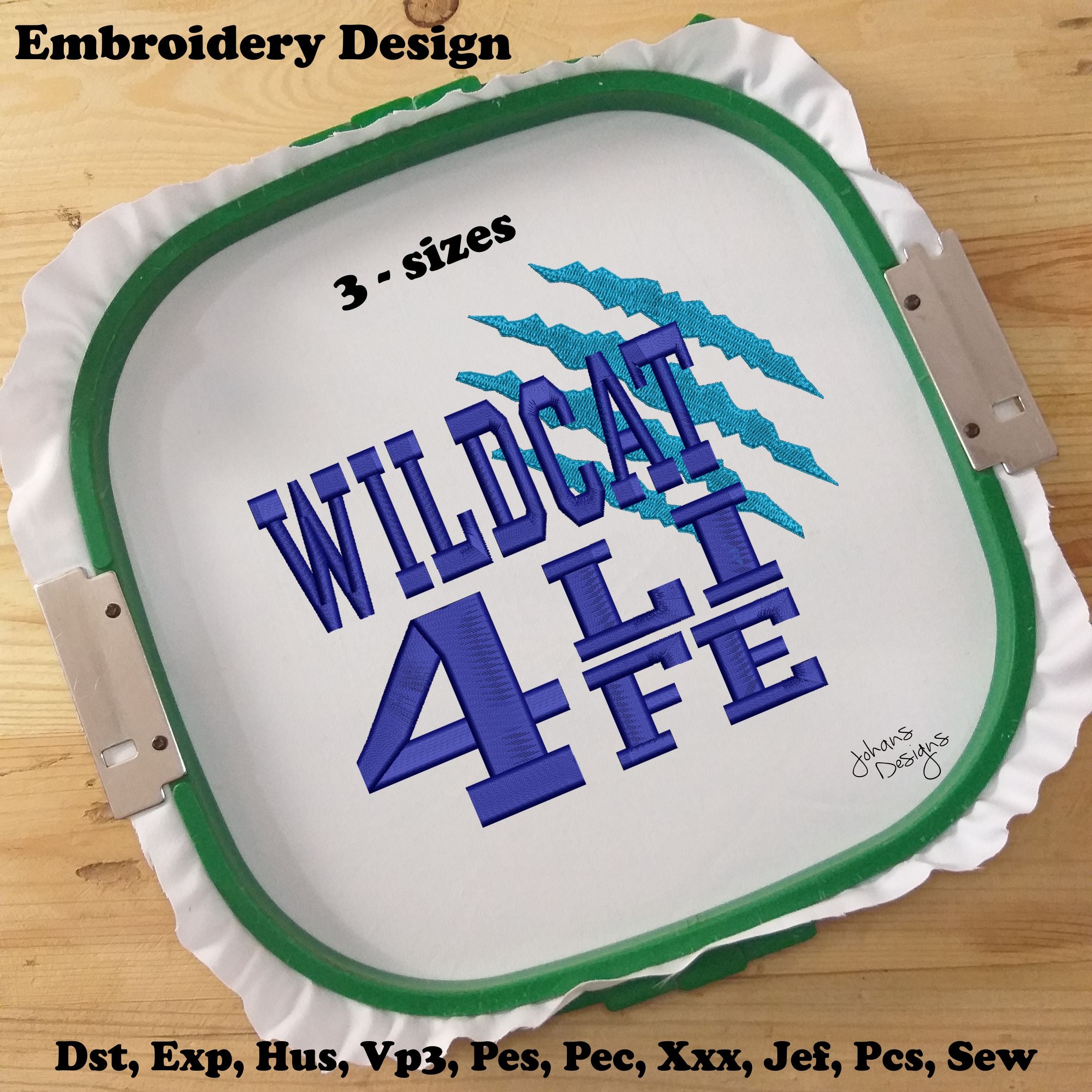 WILD-CAT 4LIFE - Embroidery Design