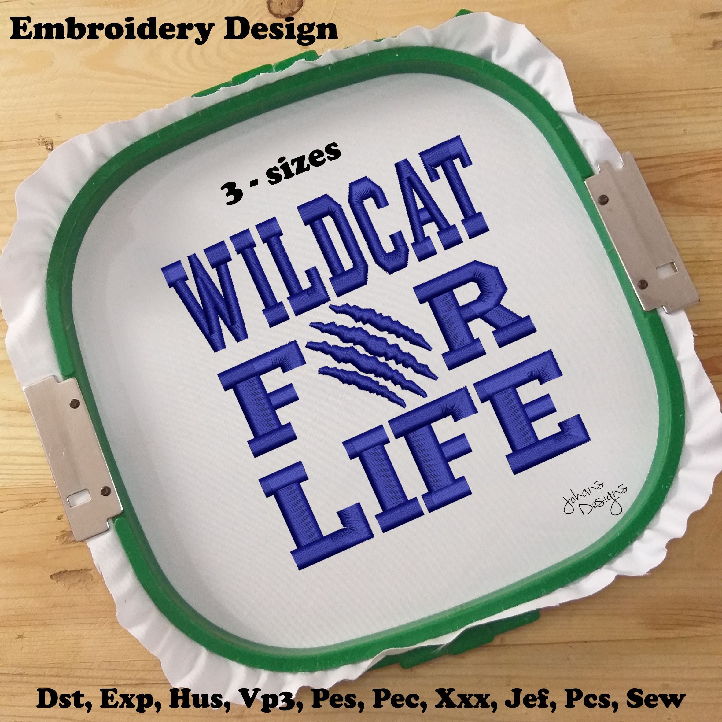 WILD-CAT For LIFE - Embroidery Design