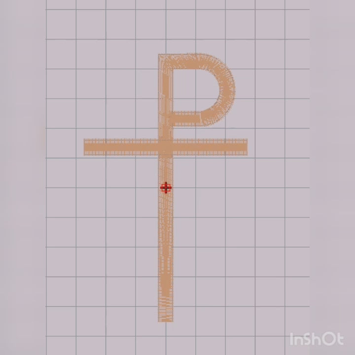 Cristograma - Estaurograma Diseño de bordado de cruz religiosa