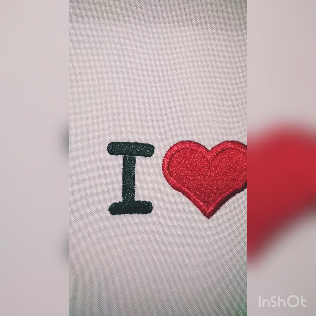 I Love my Dog -  Pet Lover - Paw - Embroidery Design