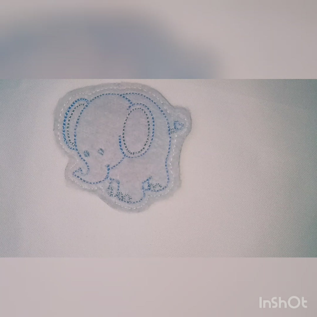 Felt Little Elephant - Machine Embroidery Design