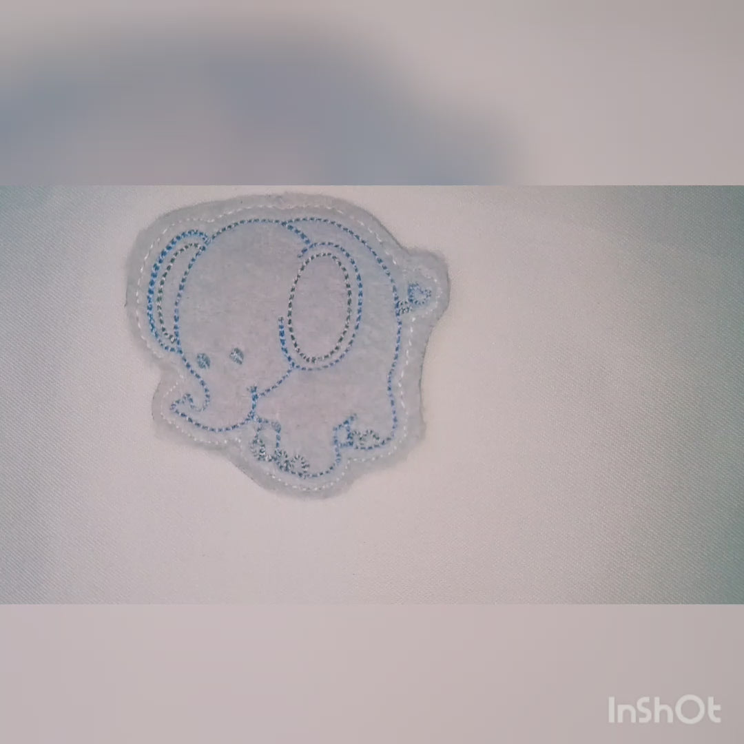 Felt Little Elephant - Machine Embroidery Design