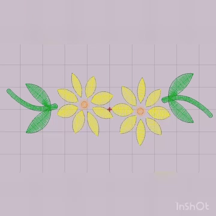 Flor de Magnolia Paraguas - Diseño de Bordado a Máquina