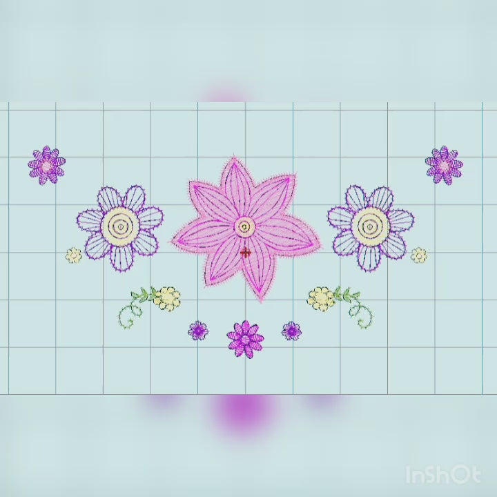 Narcisse Decorative Flowers - Machine Embroidery Design