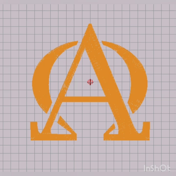 Diseño de Bordado Religioso Alfa y Omega