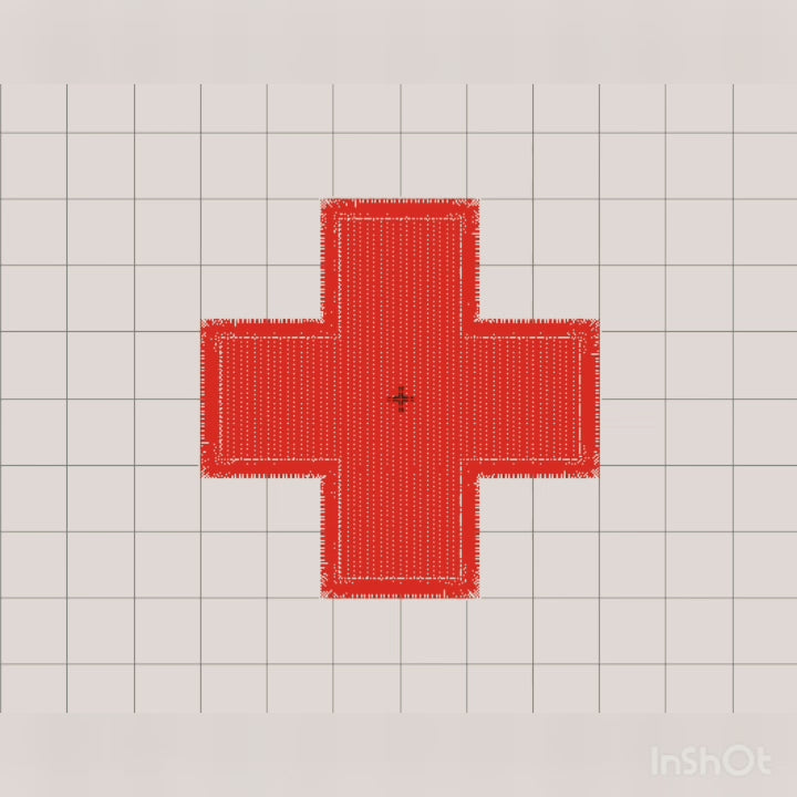 Cruz Roja de Medicina - Diseño de Bordado a Máquina