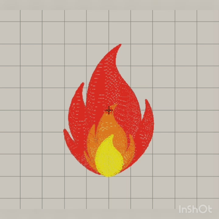 Flame - campfire - Machine Embroidery Design