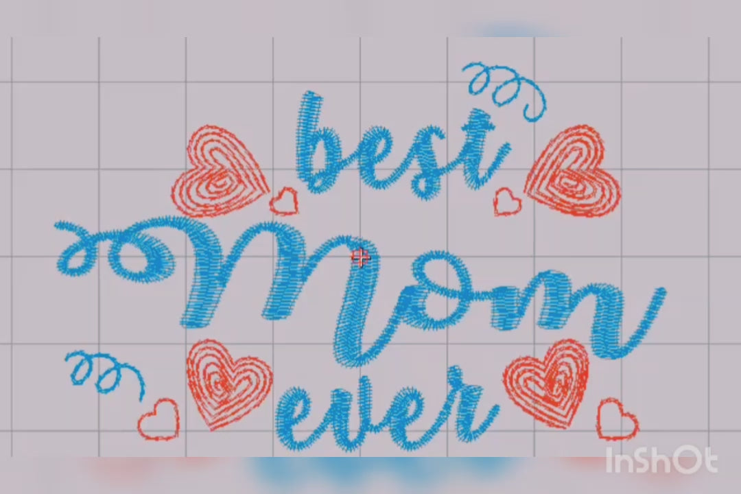 La mejor mamá del mundo - Día de la Madre - Diseño de bordado a máquina