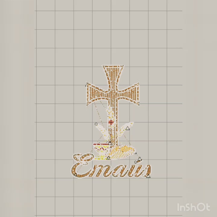 Emaus Religious Cross - Machine Embroidery Design