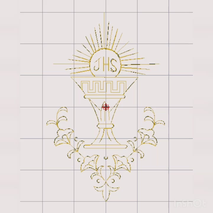 JHS Religioso IHS Contorno Máquina - Diseño de Bordado