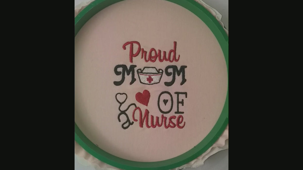 Proud Mom of a Nurse - Medical - Digital Embroidery Design
