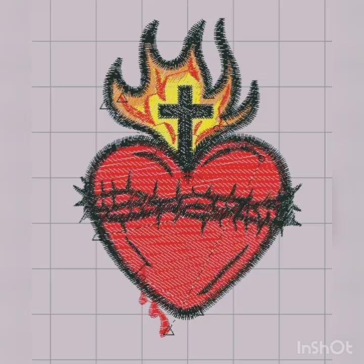 Sacred Heart of Jesus - Embroidery Design