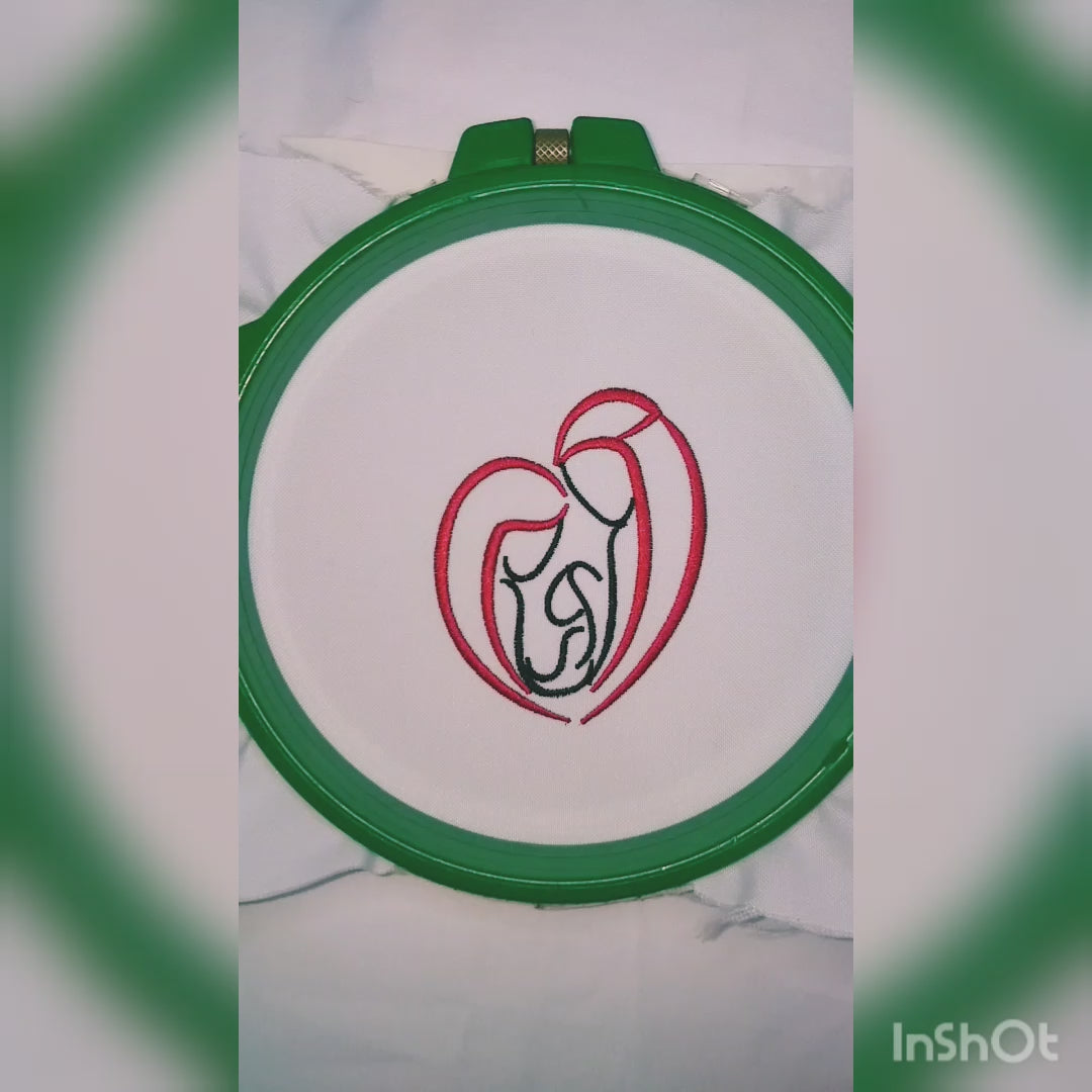 Corazón de la Santa Madre - Diseño de bordado