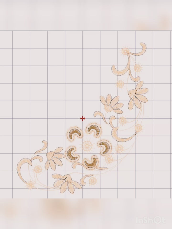 Jazmin Decorative Flower - Machine Embroidery Design