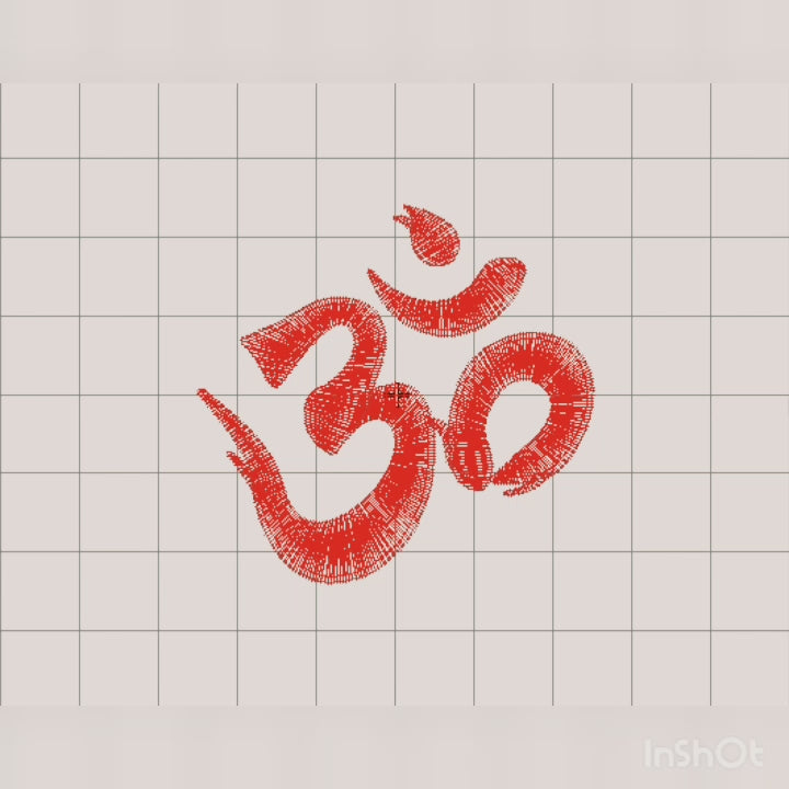 Om Symbol - Ohm Aum - Yoga Symbol Machine Embroidery Design