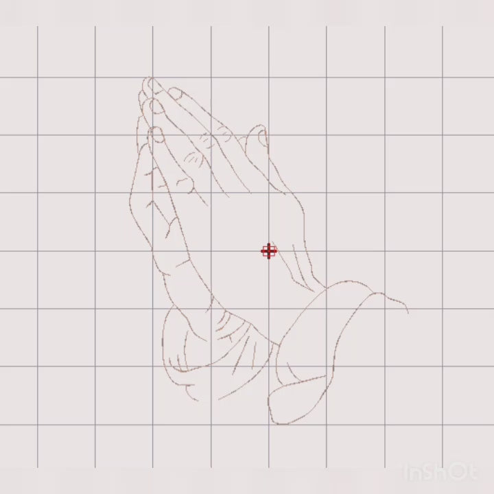 Manos Orando Esquema Religioso - Diseño de Bordado