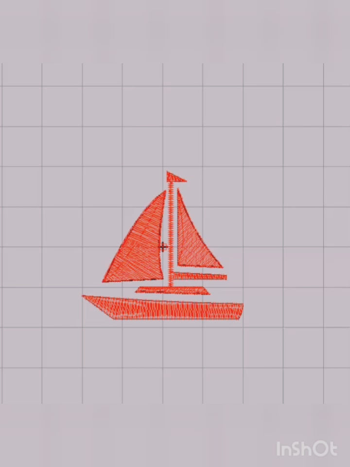 SailBoat - Machine Embroidery Design